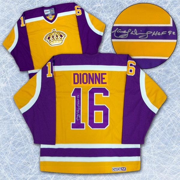 marcel dionne los angeles kings autographed jersey