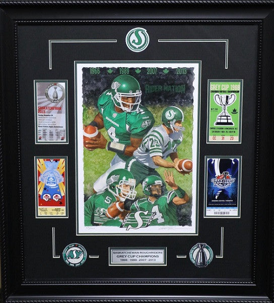 Roughriders Grey Cup Championship Quarterbacks - Art of Glen Green