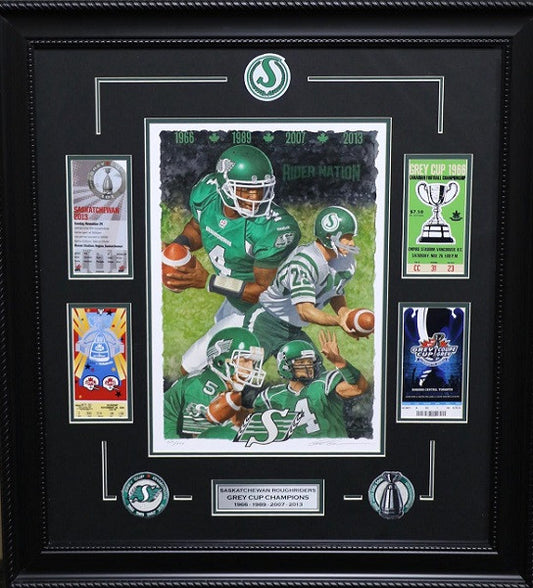 Roughriders Grey Cup Championship Quarterbacks - Art of Glen Green